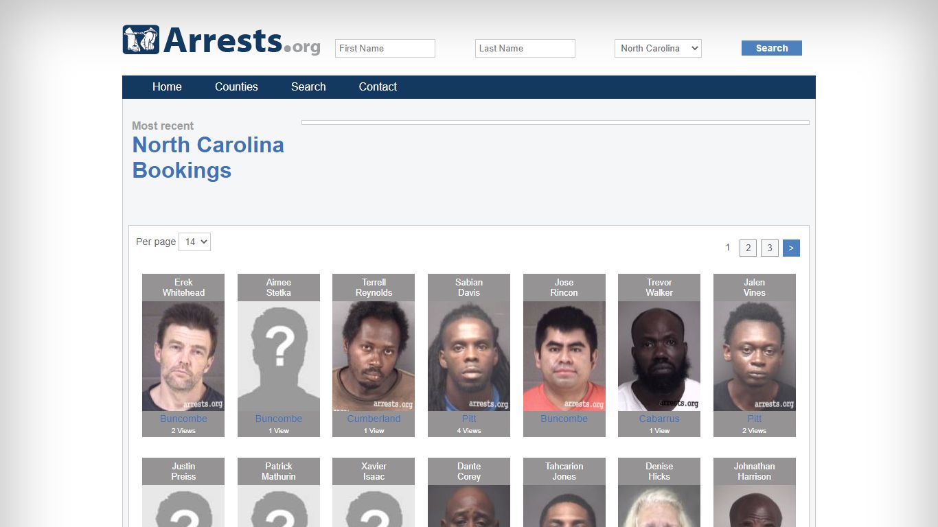 North Carolina Arrests and Inmate Search